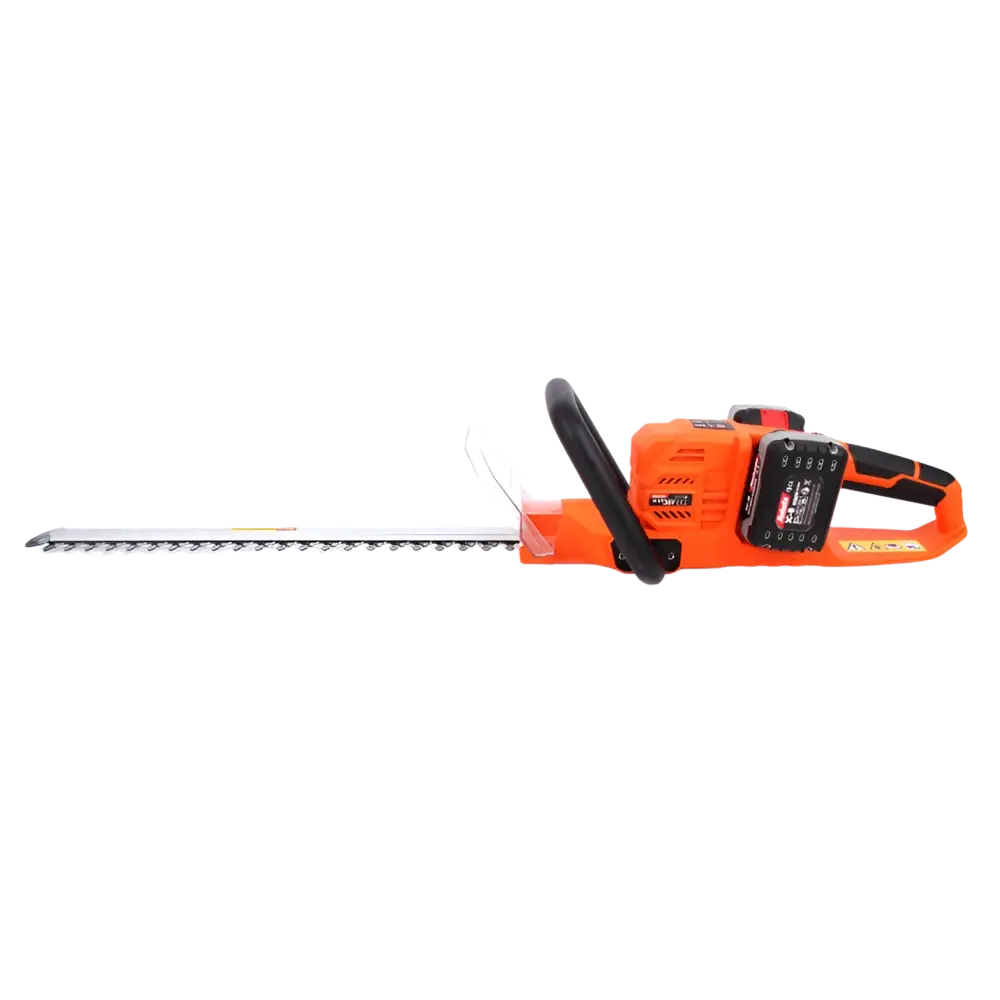 Orange ja musta robota dc-ht36v akkupensasleikkuri 36v runko pitkä sahalaitainen metalliterä