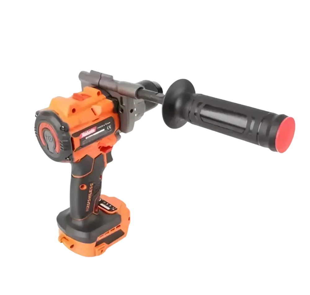 Robota dc-it218v 18v akkuporakone oranssi musta runko ja punainen jatkovarsi