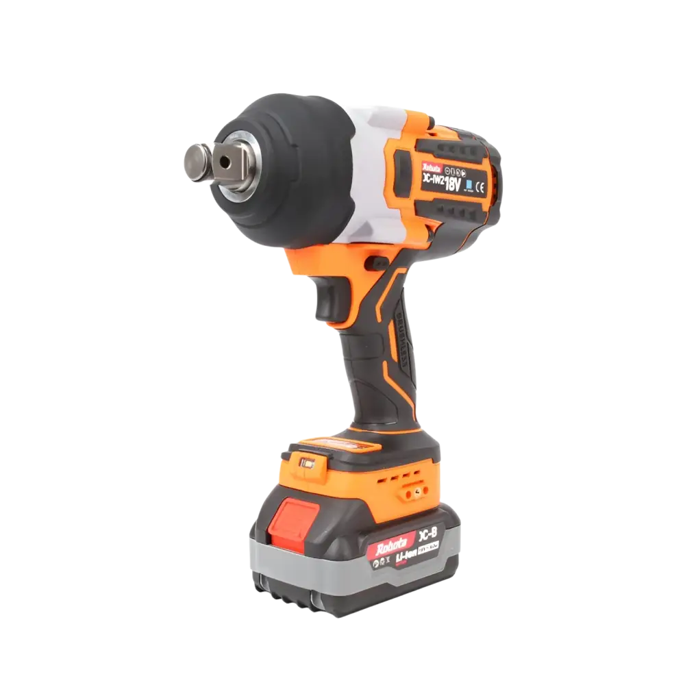 Robota dc-iw218v iskevä akkumutterinväännin oranssi ja musta teksturoidulla kahvalla 3/4 tuumaa