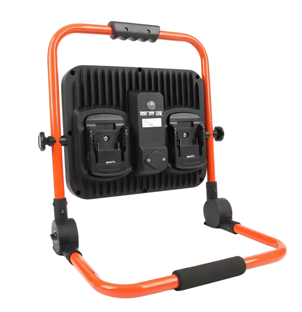 Robota dc-l2+18v akkukäyttöinen 100w led työvalo tarjoaa ammattilaisille oranssi ja musta runkoillä työvalo