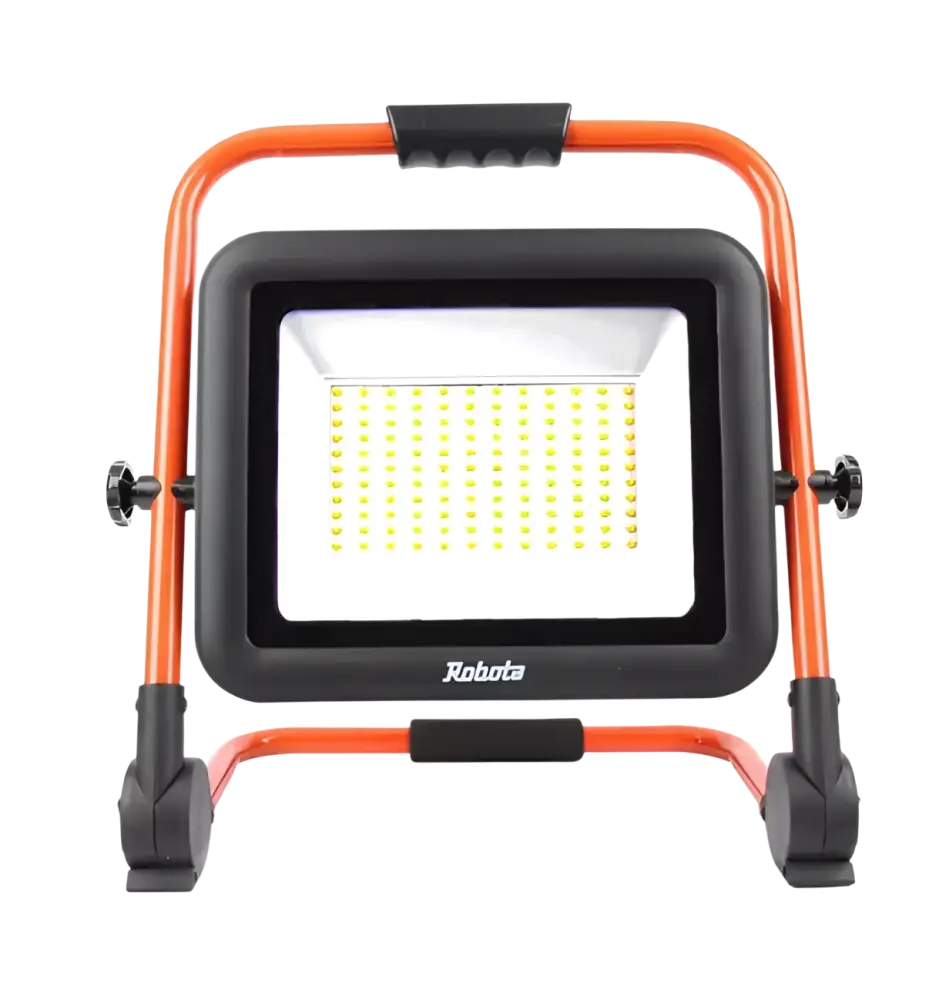 Robota dc-l2+18v akkukäyttöinen 100w led työvalo tarjoaa ammattilaisille tehokkaan oranssi musta virtatyövalon