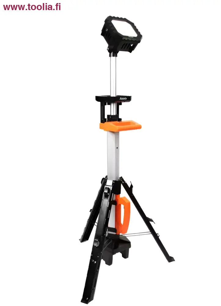 Musta-oranssi kokoontaittuva työvalo Robota DC-L318V, 120 LED, säädettävä teline