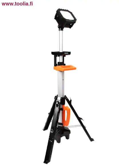 Musta-oranssi kokoontaittuva työvalo Robota DC-L318V, 120 LED, säädettävä teline
