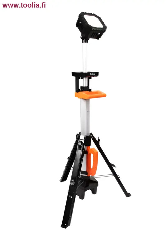 Musta-oranssi kokoontaittuva työvalo Robota DC-L318V, 120 LED, säädettävä teline