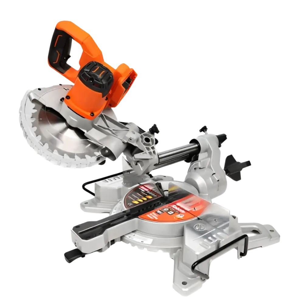 Robota dc-m18v akkujiirisirkkeli 210mm oranssi ja musta tehokkaaseen sahaukseen helppo viedä metallijalustalla