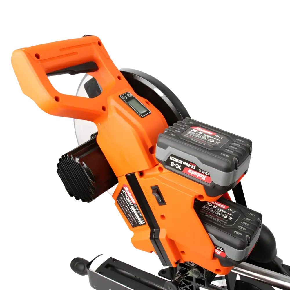Robota dc-m36v kevyt alumiinirunko oranssi musta akkuliukujiirisirkkeli kahdella 18v akulla sivulla