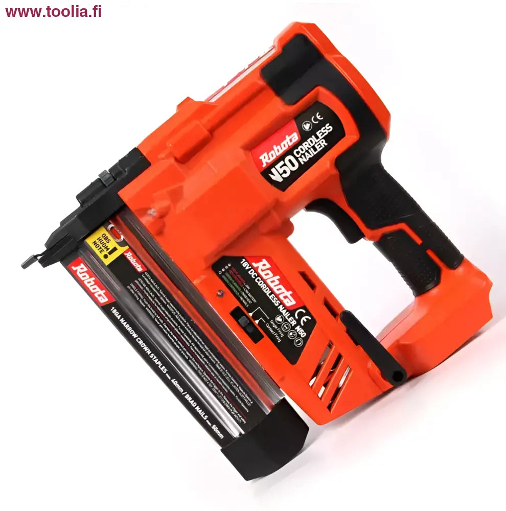 Robota DC-N50 akkunaulain helppoa naulausta 16 mm maroonisilla kruunanauloilla