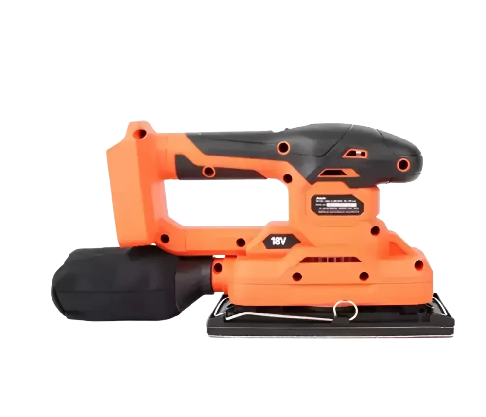 Robota dc-ob18v kevyt 18v epäkeskohiomakone oranssi musta teksturoitulla kahvalla