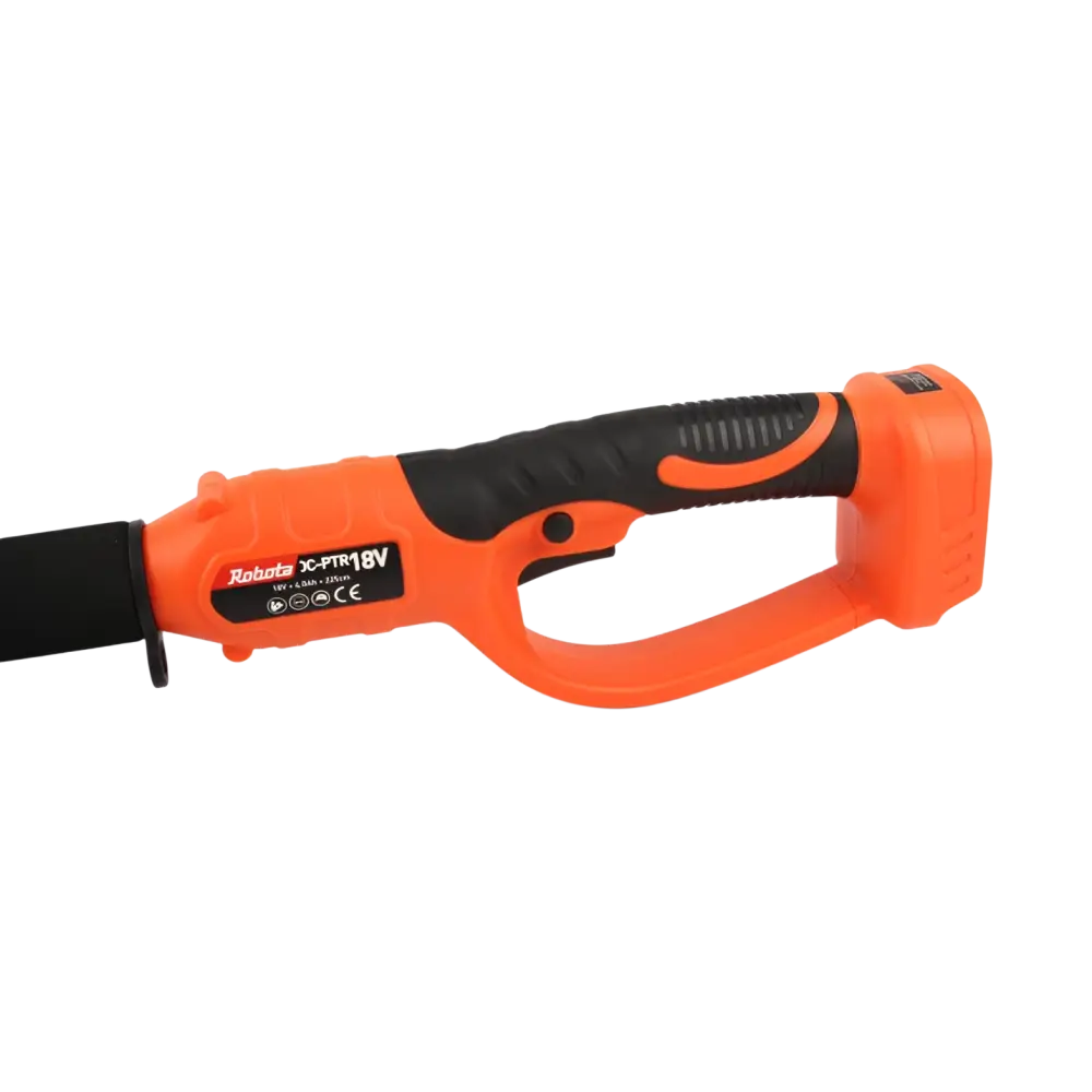 Robota dc-pt18v akkuoksasaksille jatkovarsi 132-225cm oranssi musta johdoton oksasakset teksturoitu kahva kasvien varsien leikkuuseen