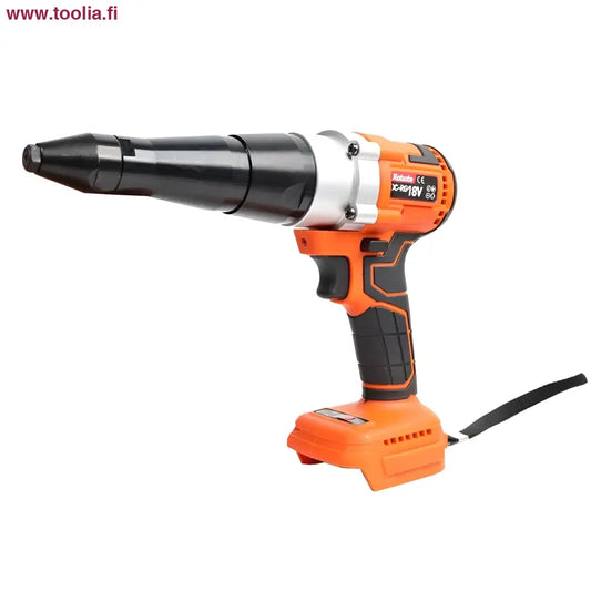 Oranssi-musta Robota DC-RG18V popniittipyssy ergonomisella otteella