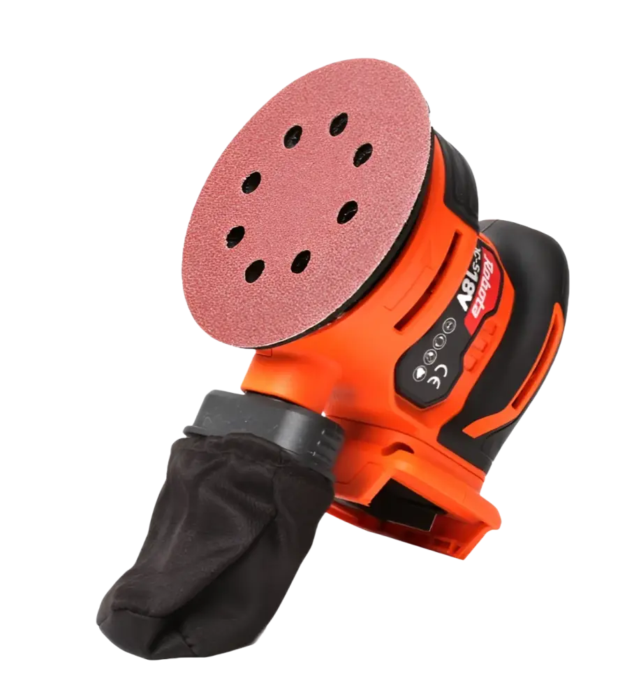 Robota dc-s18v akkuepäkeskohiomakone 125mm oranssi ja musta langaton akkuhiomakone monipuoliseen käyttöön