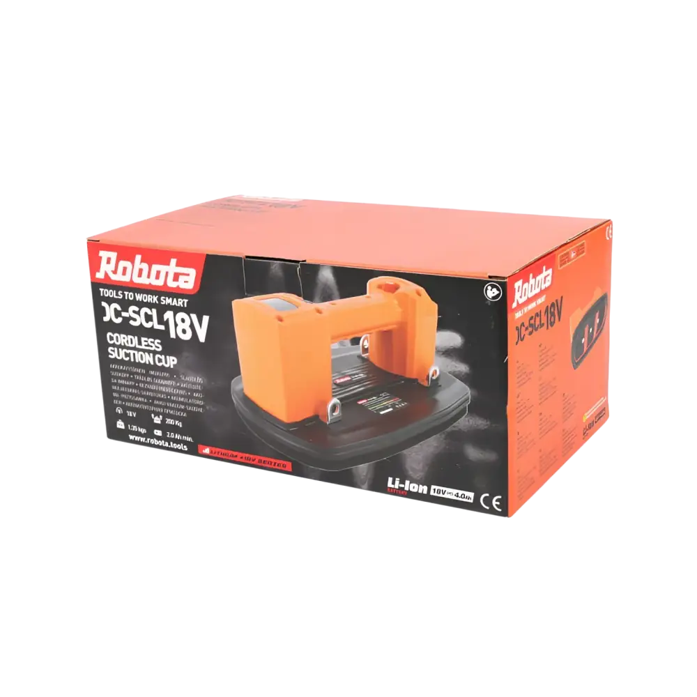 Robota dc-scl18v akkukäyttöinen imuvasara oranssi ja musta retail pakkauksessa makita lxt 18v yhteensopiva