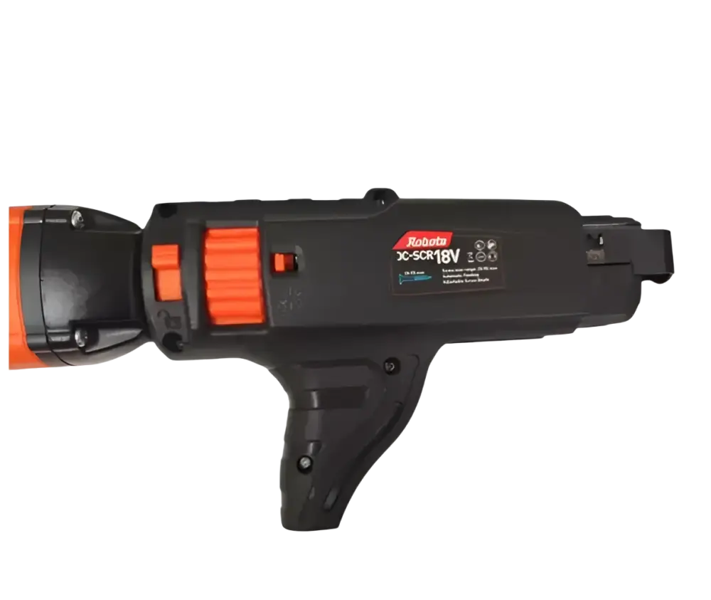 Robota dc-scr18v akkunauharuuvinväännin runko musta oranssi ergonominen ote dc-scr18v makita lxt 18v yhteensopiva
