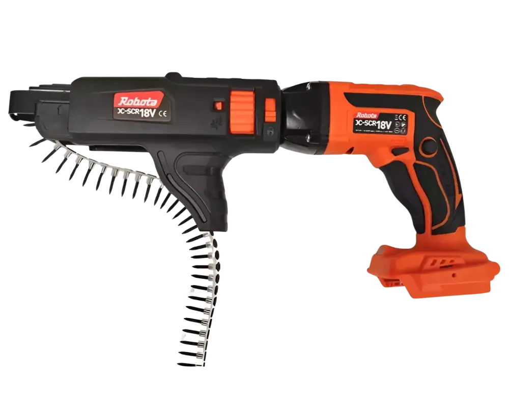 Oranssi ja musta robota dc-scr18v runko akkuruuvinväännin kierrenaulalehdellä makita lxt 18v yhteensopiva