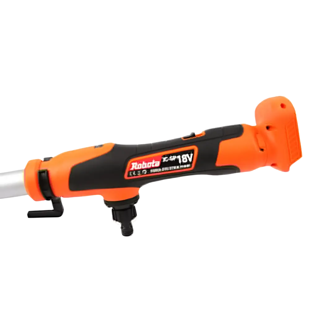 Orange ja musta robota 18v akkusauvapumppu runko ergonomisella kahvalla ja pumpun muotoilulla