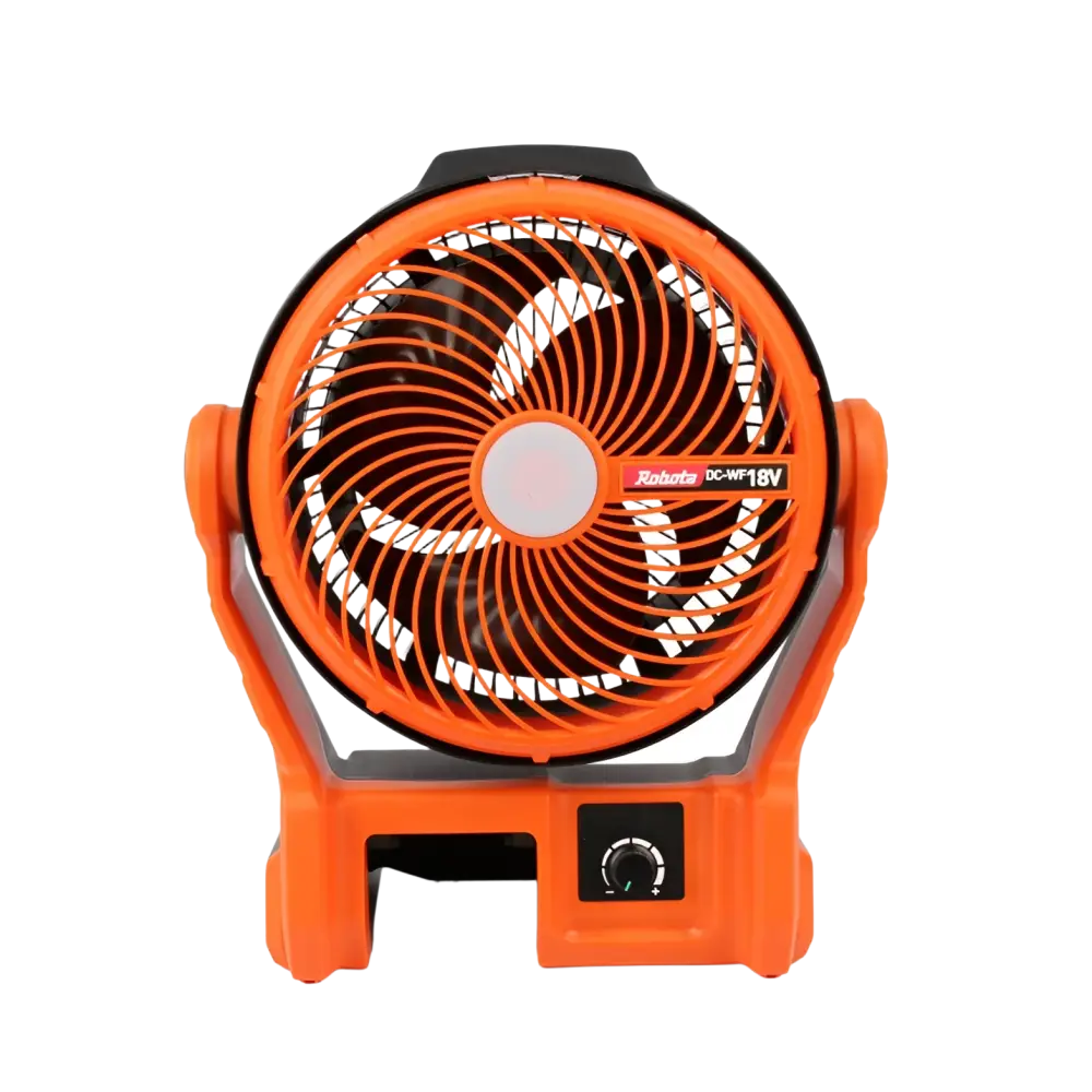 Robota dc-wf18v 18v akkutuuletin oranssi mustalla muovirungolla ja asteen kulmansäädöllä varustettuna
