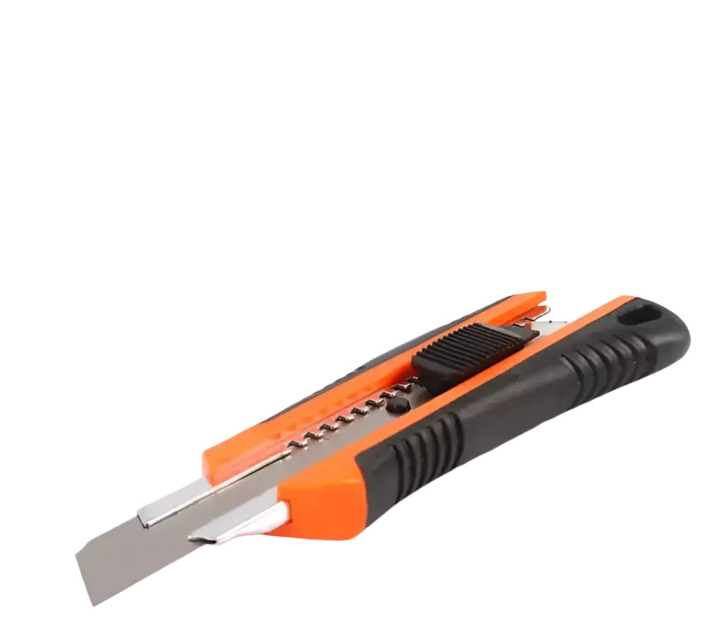 Robota jk18 18mm oranssi ja musta katkoteräveitsi dual lazer sharp vedettävällä terällä