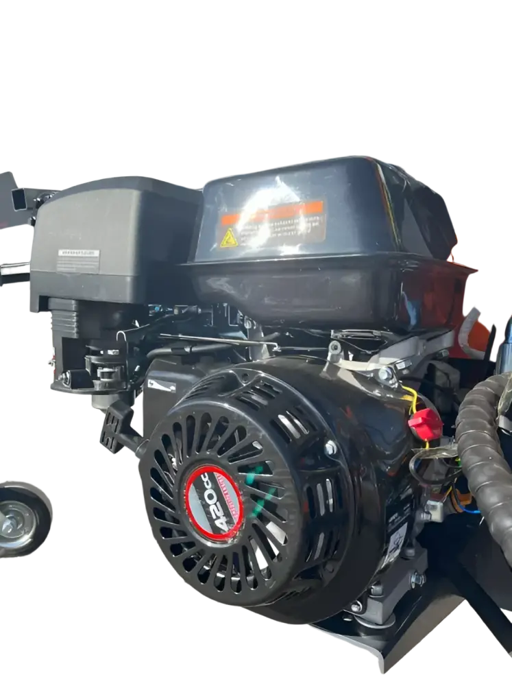 Robota klapikone rb7-t moottori musta 4204 pyöreällä ilmansuodattimen kannella punavalkoisella brändäyksellä