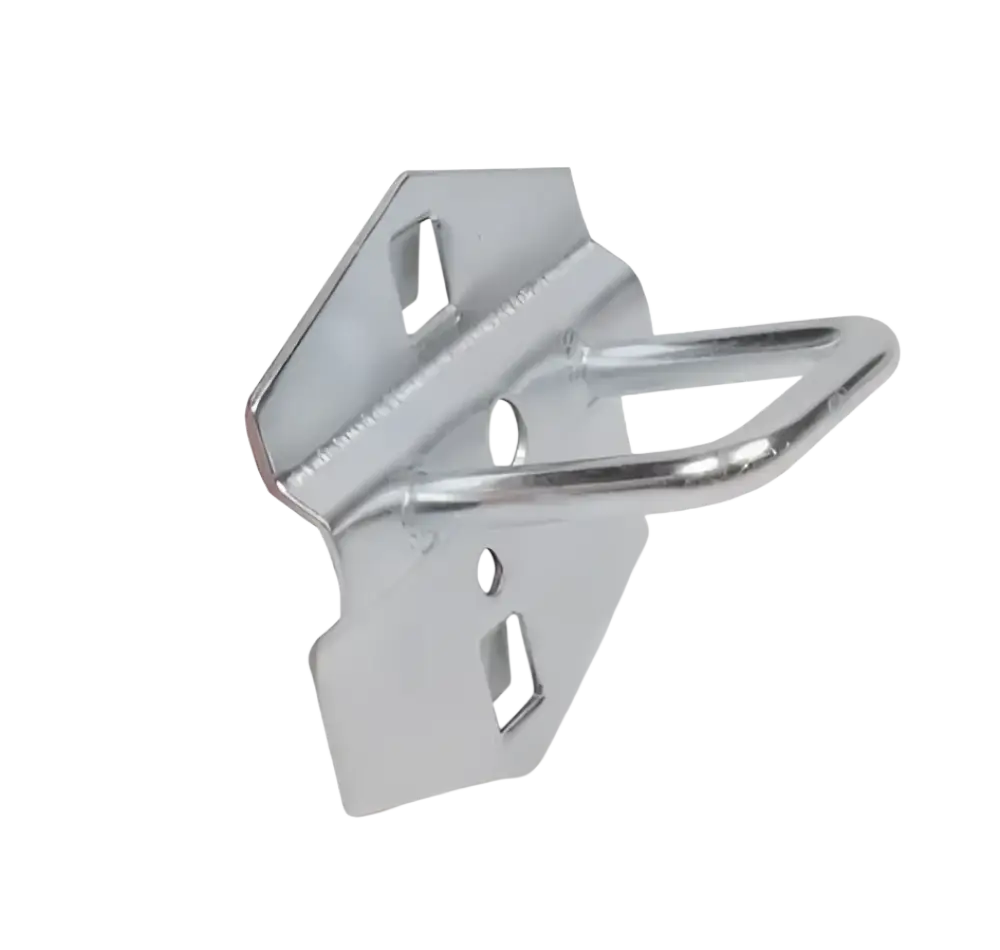 Silver metallic robota reikälevypidike rh3 rengas 30mm with sleek angular design and integrated hook in 30mm 5kpl pussi