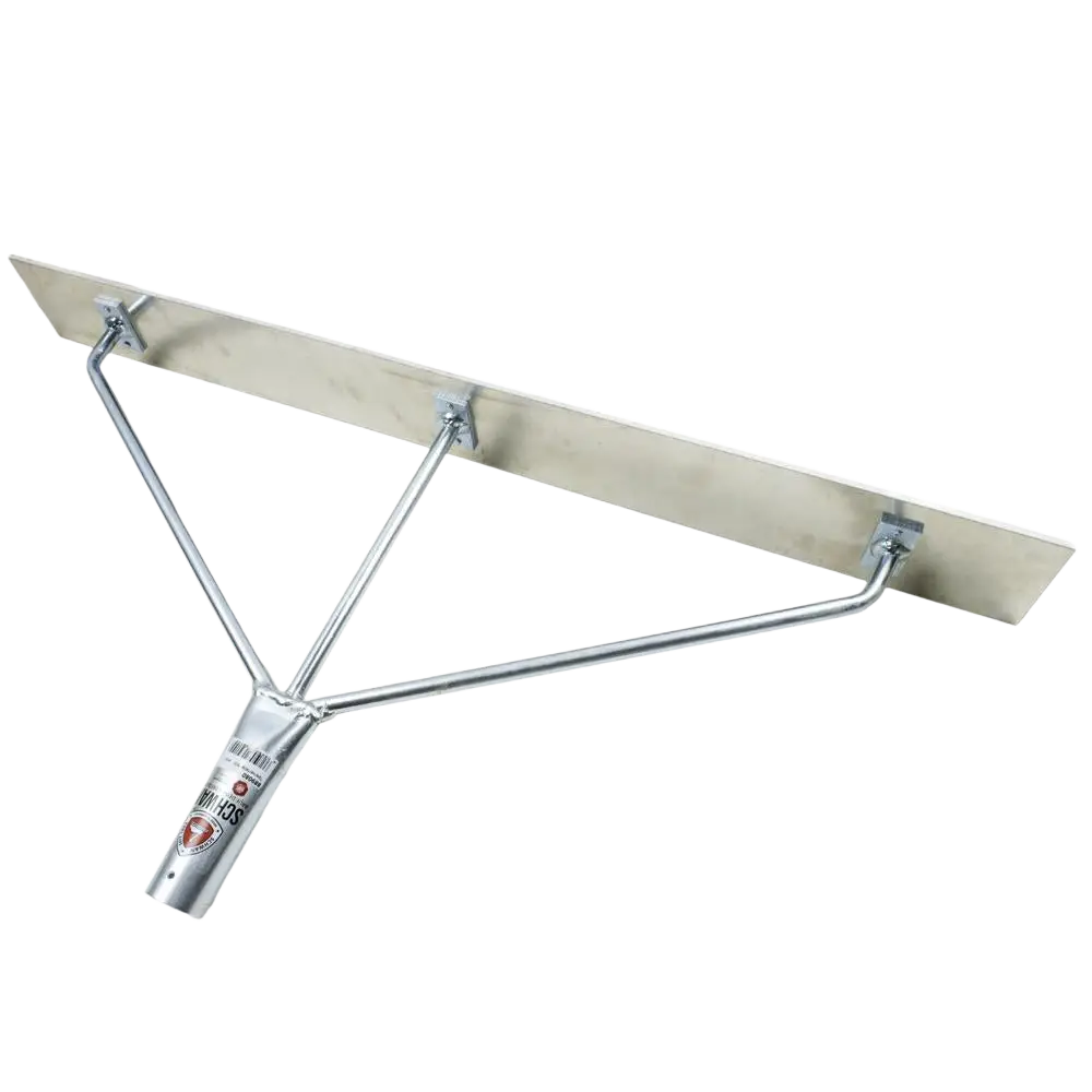 Schwan asfalttikola 800 x 90 mm raskaisiin käyttökohteisiin vaativiin olosuhteisiin hopeinen metalliterä ja tukivarret