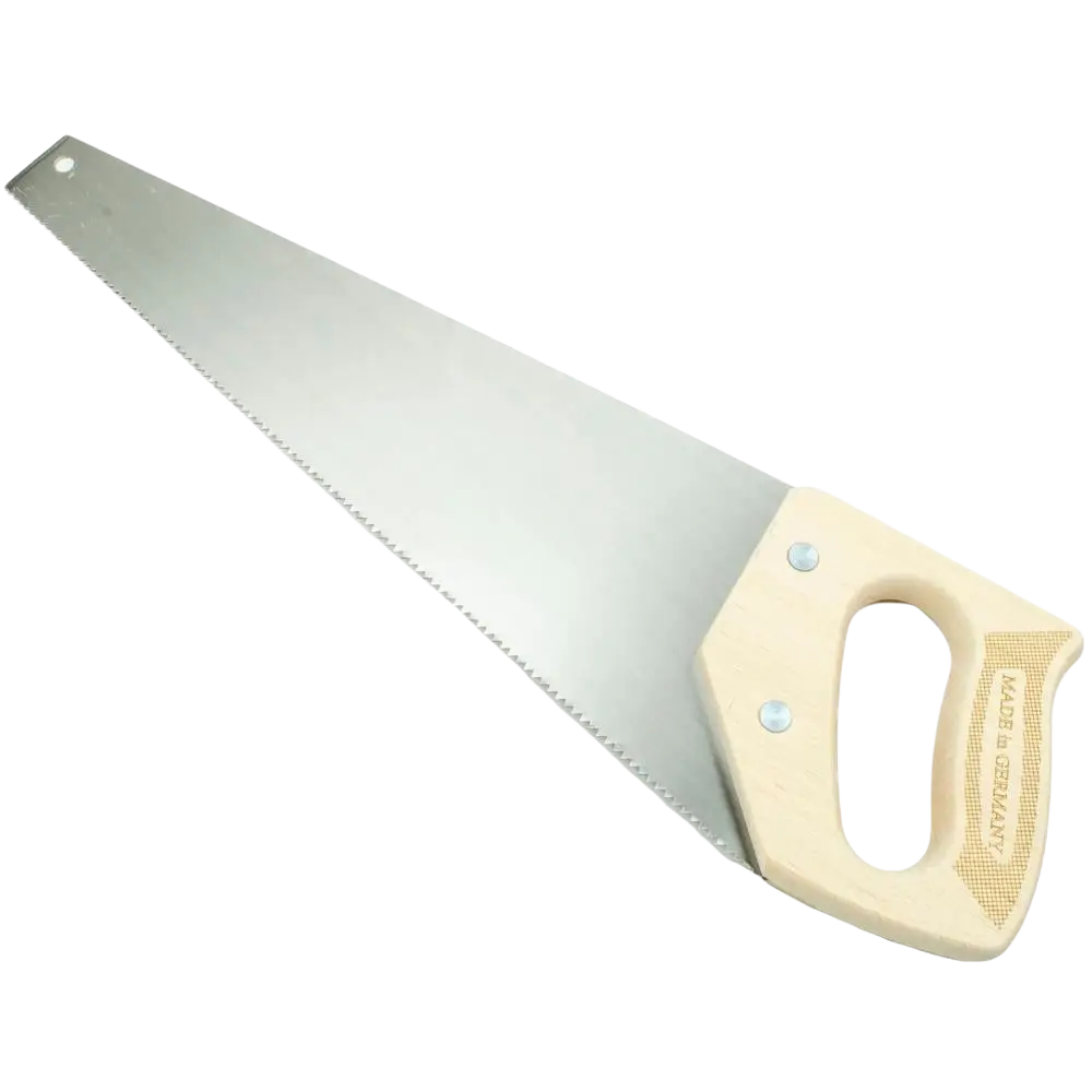 Schwan käsisaha 400 mm puukahvalla tarkkuutta vaativiin töihin hienohampainen terä ja puinen kahva made in germany