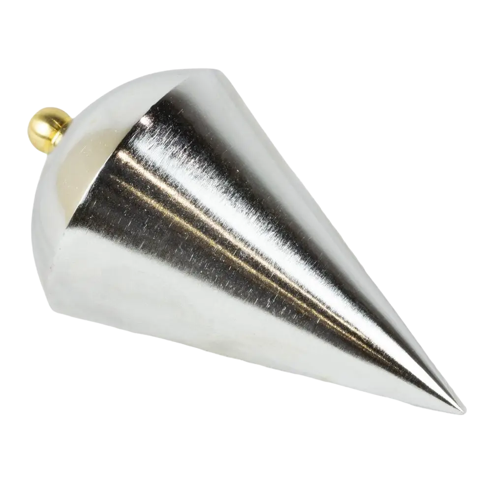 Shiny silver metal plumb bob with a gold ball top for pystysuorien linjojen tekemiseen schwan muurarinluoti 500g laadukas saksalainen