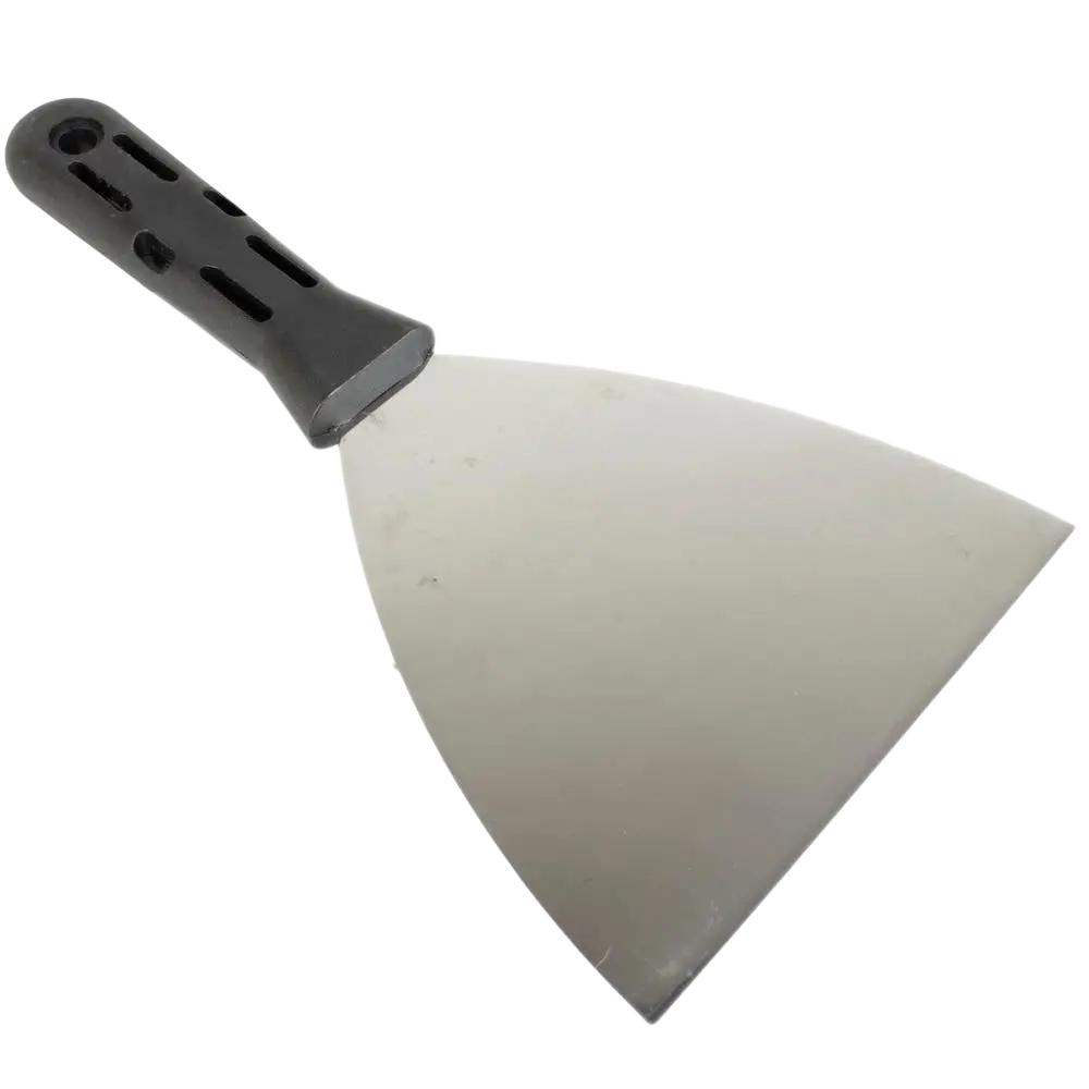 Schwan pakkelilasta 120 mm muovikahvalla ja ruostumattomalla terällä mustalla kahvalla ja metallisella kulmikkaalla terällä