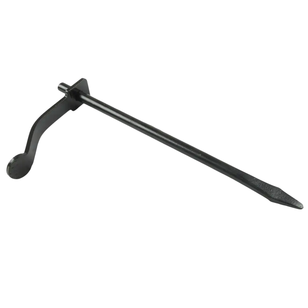 Schwan rappauskoukku 160 mm musta metallinen pihtipuomi kaarevalla kahvalla ja terävällä kärjellä