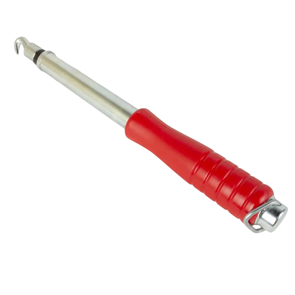 Schwan raudoituskoukku 320 mm punaisella kahvalla ja metallisella koukkupäällä säästää aikaa rakennustöissä