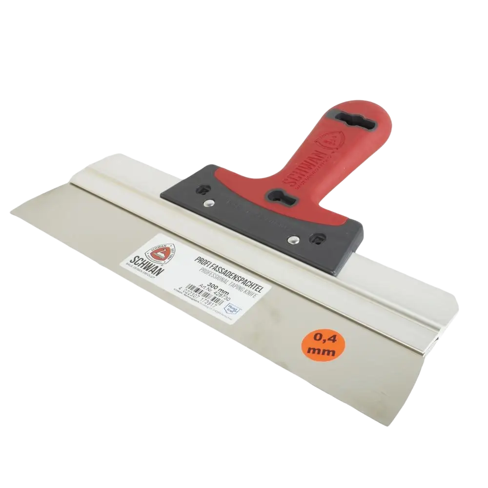Schwan tasoituslasta 200 mm ruostumaton terä ja pehmeä punamusta kahva grip ruostumaton