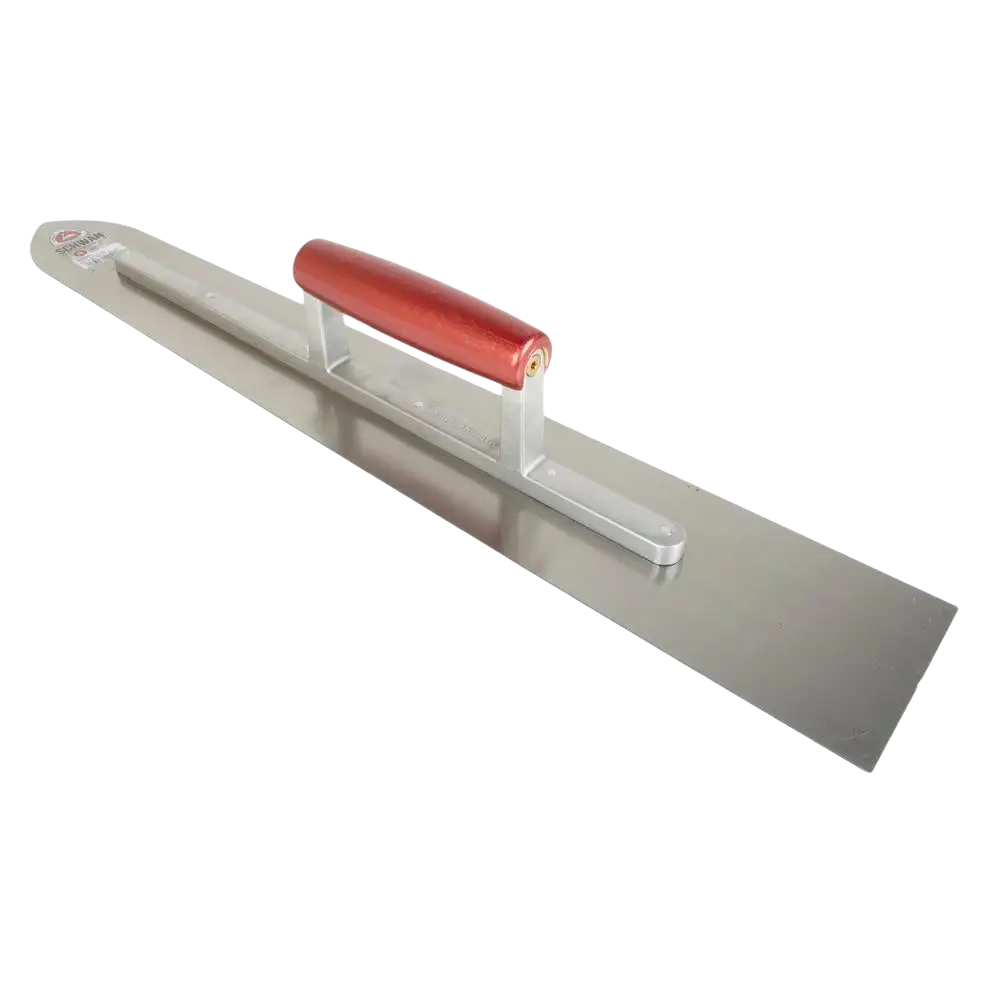 Schwan teräsliippi 600 mm suippo pidennetty silver metal trowel with red ergonomic handle