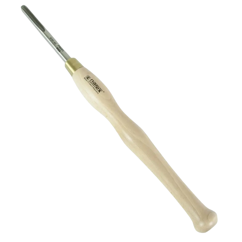 Sorvitaltta narex hss poldi pikateräksestä metalliterällä ja kiillotetulla vaaleanvärisellä puisella kahvalla