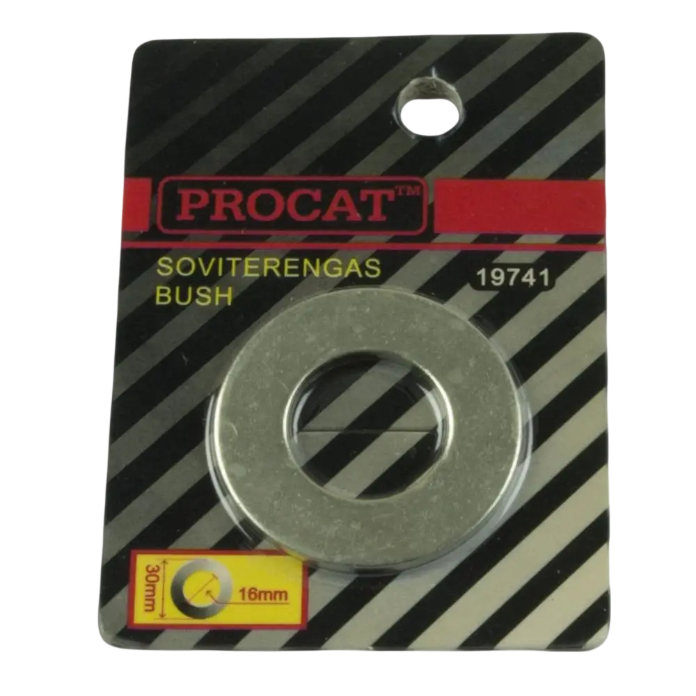 Hopea metallinen soviterengas procat 30 / 16 mm, litteä ja pyöreä keskireiällä