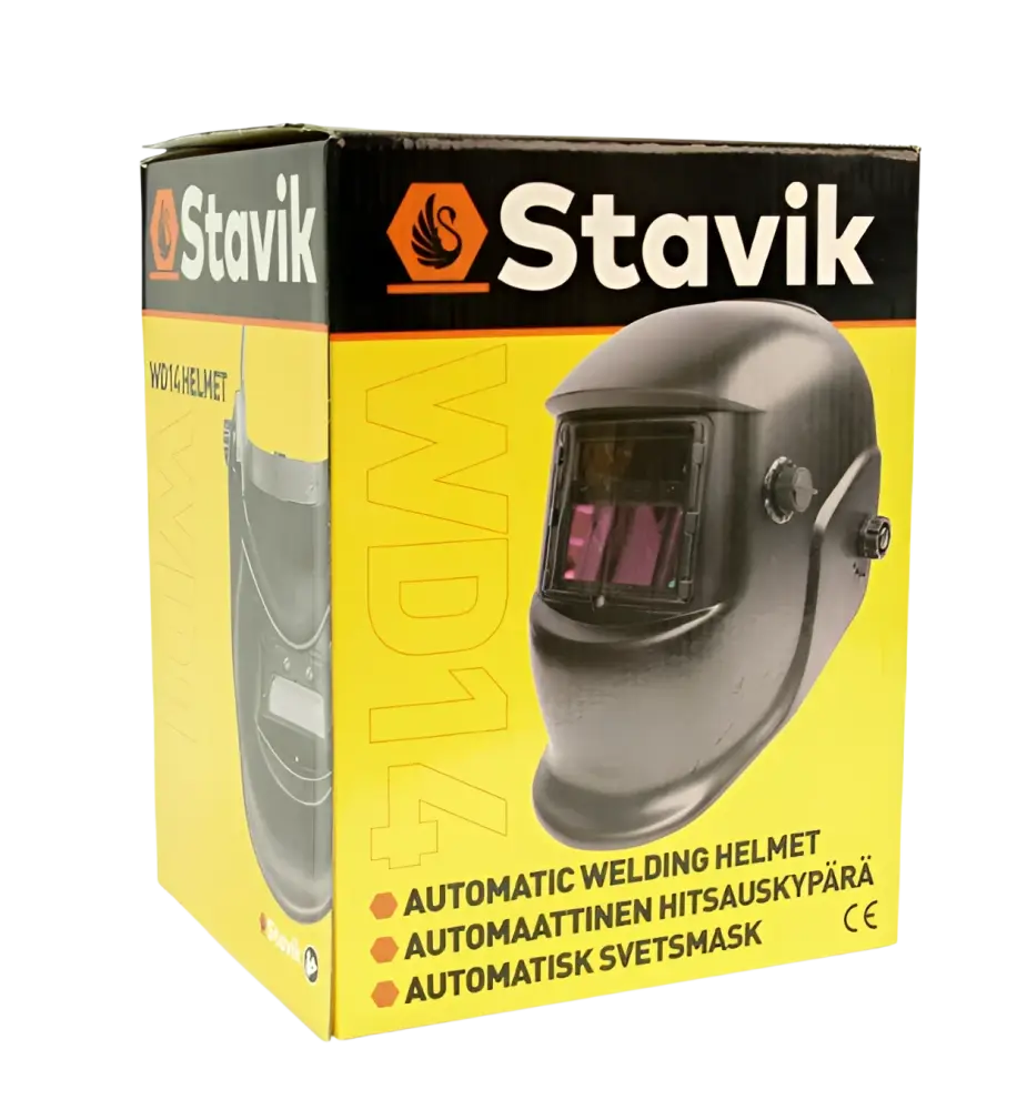 Stavik wd14 automaattisesti tummuva hitsausmaski mustalla mattapinnalla ja säädettävällä tummennuslinssillä
