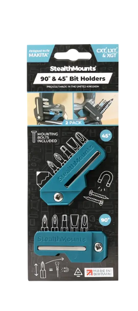 Tehokas magneetti siniset stealthmounts 45 ja 90 asteen bitinpitimet makita 2kpl mukana kiinnitysruuvit