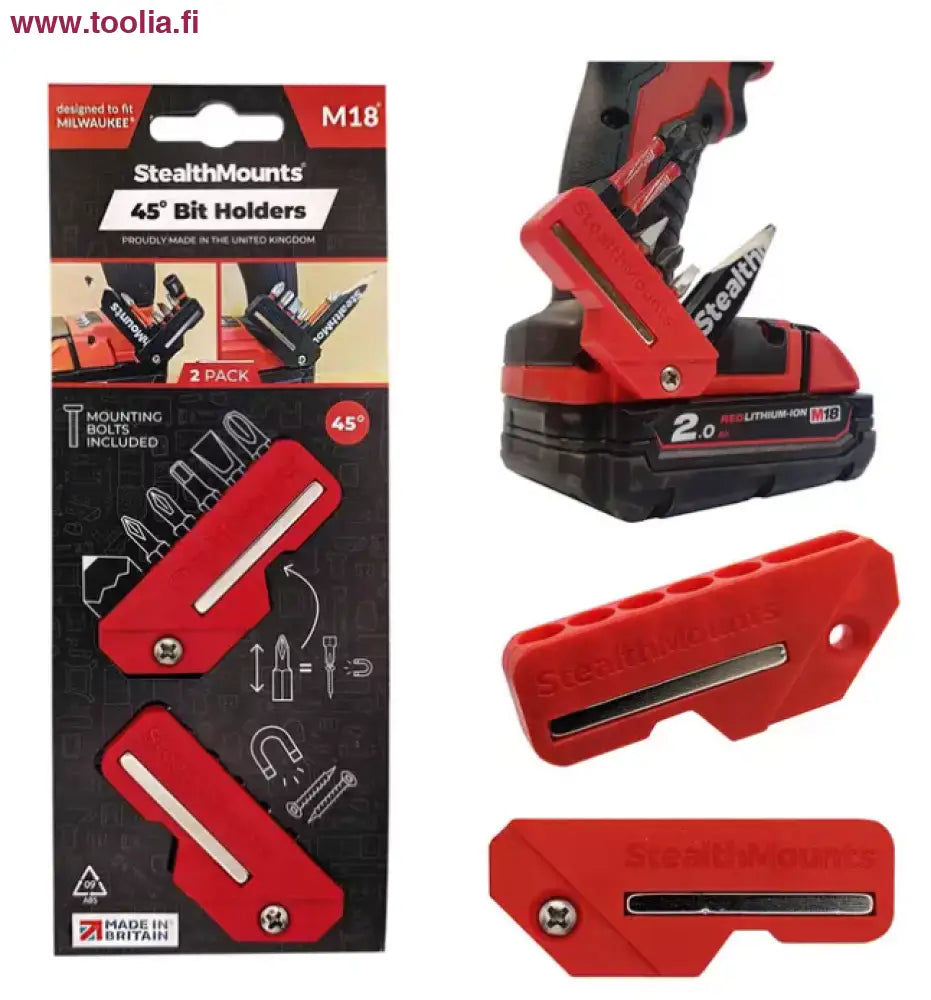 StealthMounts Red 45 magneettipidike kärjille MILWAUKEE M18 2kpl