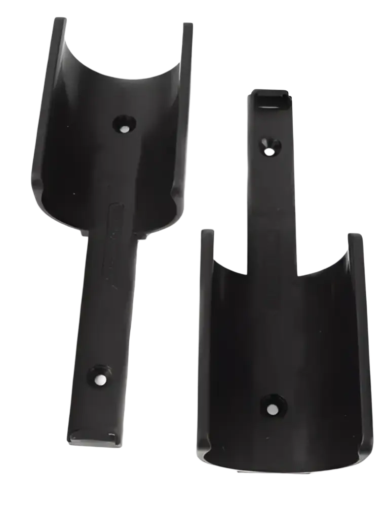 Black muoviset stealthmounts tuubinpidike 2kpl kaarevalla u-muotoisella kiinnityksellä ja esiporatuilla reiillä
