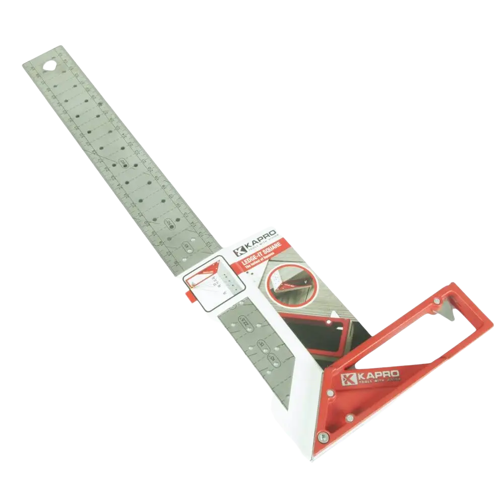 Suorakulma kapro ledge-it 40 cm sisään vedettävä kapro ledge punainen ja hopea laser-fit työkalu mittamerkinnöillä