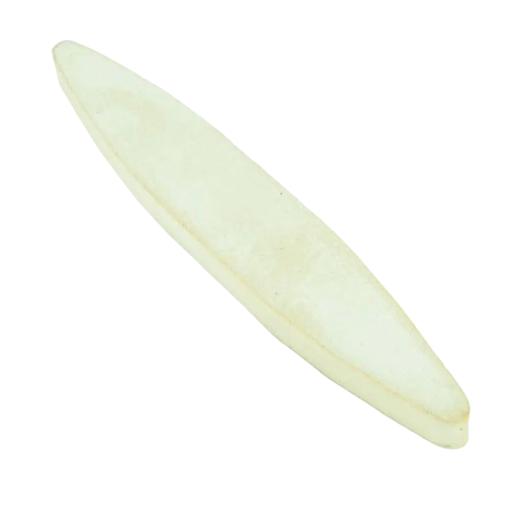 Cream-colored, oval-shaped narex karkea teroituskivi with a smooth textured surface for kirveiden teroitukseen