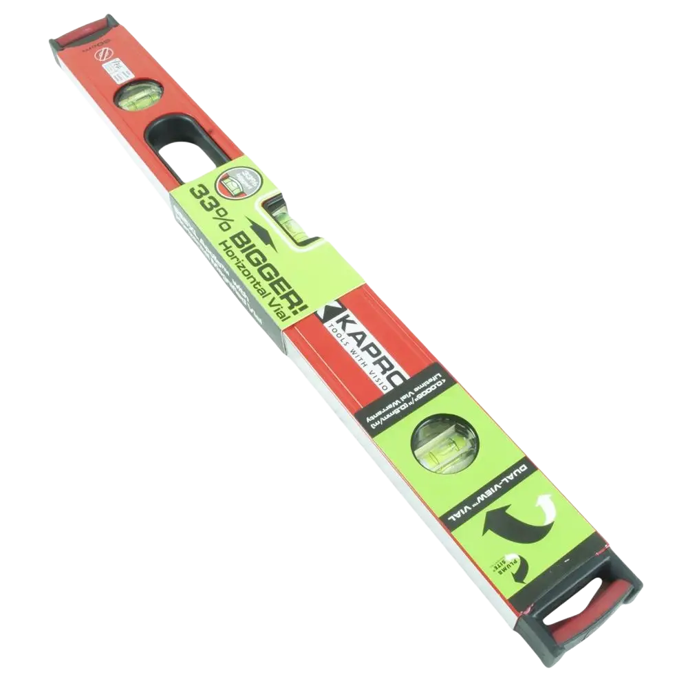 Vesivaaka kapro apollo 60 cm punainen ja musta dual-view site® spirit level vihreällä merkinnällä plumb site® dual-view™
