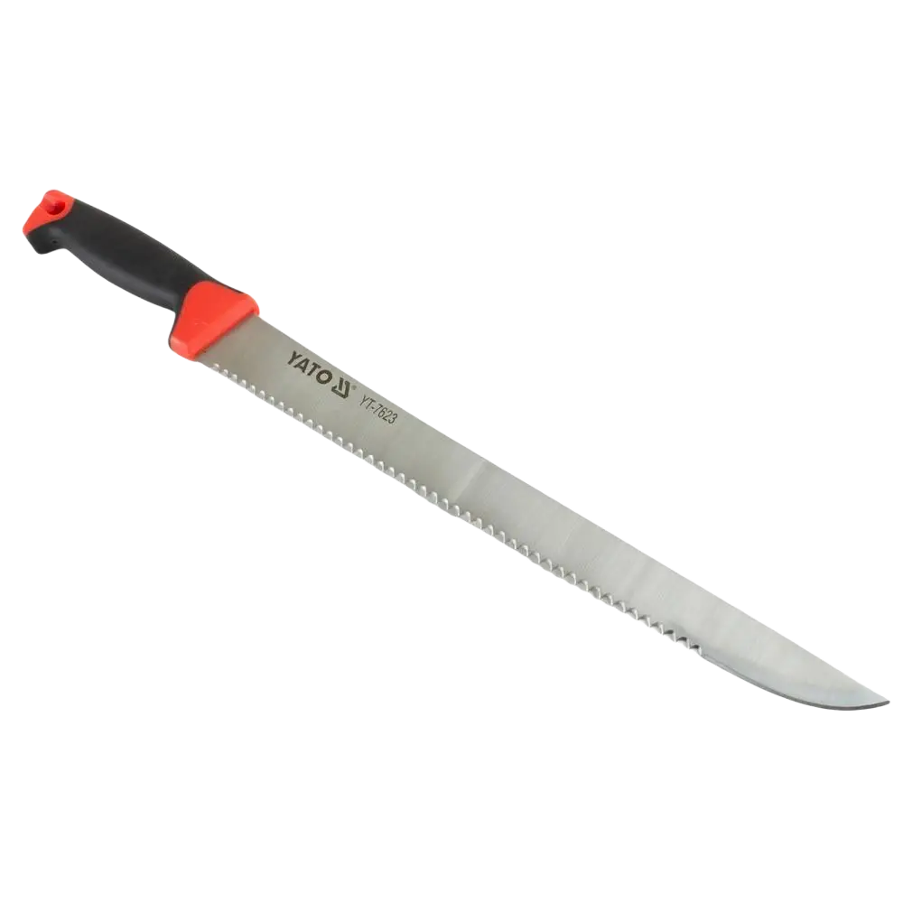 Villaveitsi yato 505 mm serrateräinen leipäveitsi musta-oranssilla kahvalla ruostumattomasta teräksestä