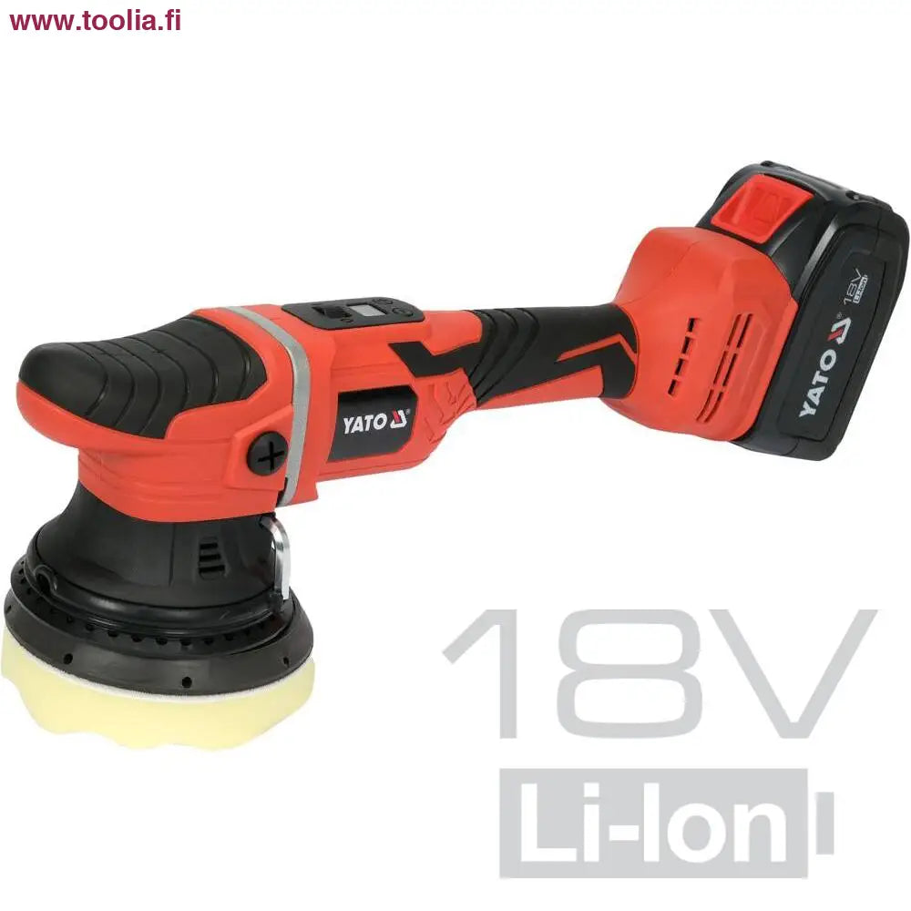 Yato Akkukiillotuskone 18V 125mm + 4 Ah akku ja laturi sarja|Yato Akkukiillotuskone 18V 125 mm + 4 Ah akku laikat|Yato Akkukiillotuskone 18V 125 mm + 4 Ah akku näyttö|Yato Akkukiillotuskone 18V laikka|Yato Akkukiillotuskone 18V
