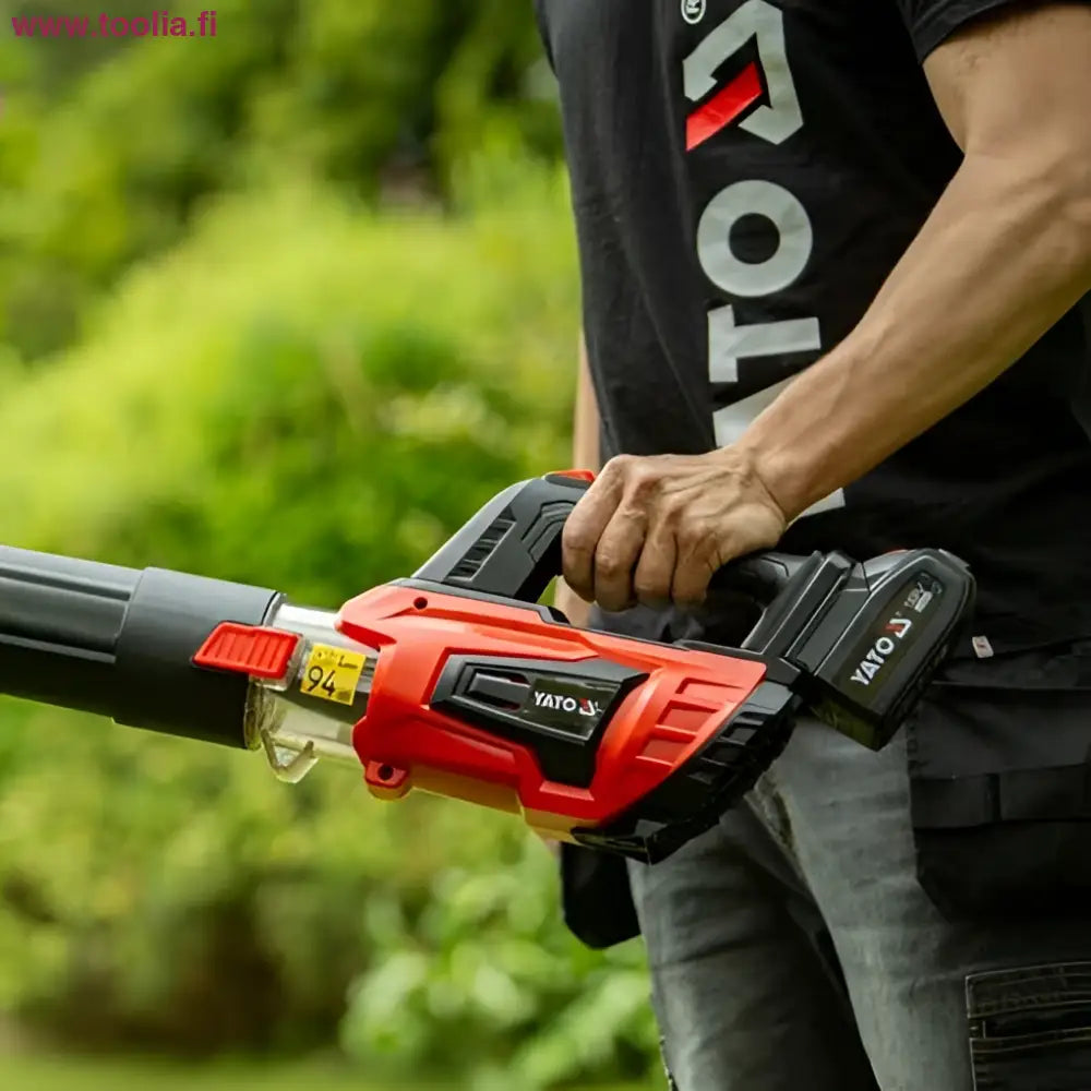 Yato akkulehtipuhallin 18V punainen musta akku 4.0 Ah