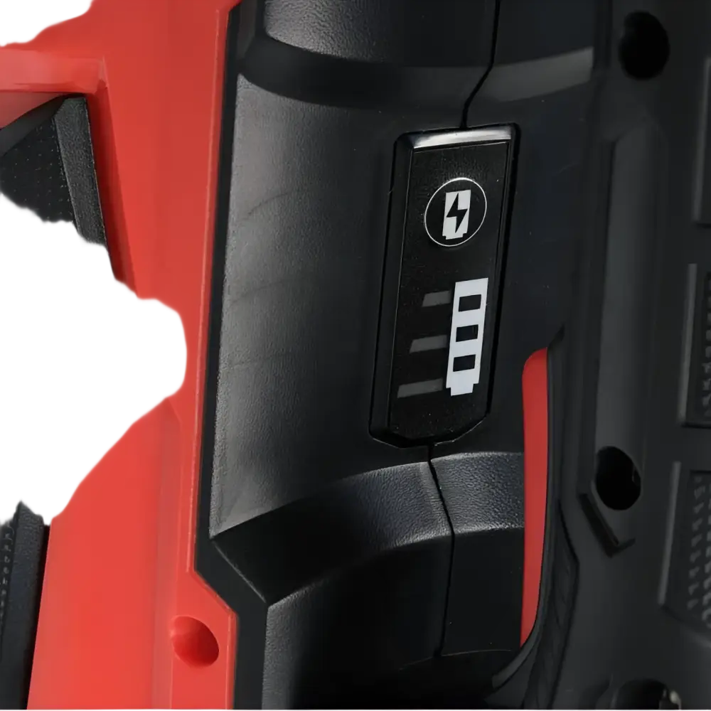 Punainen ja musta yato akkulehtipuhallin 18v runko cordless porakone akun varaustason näytöllä