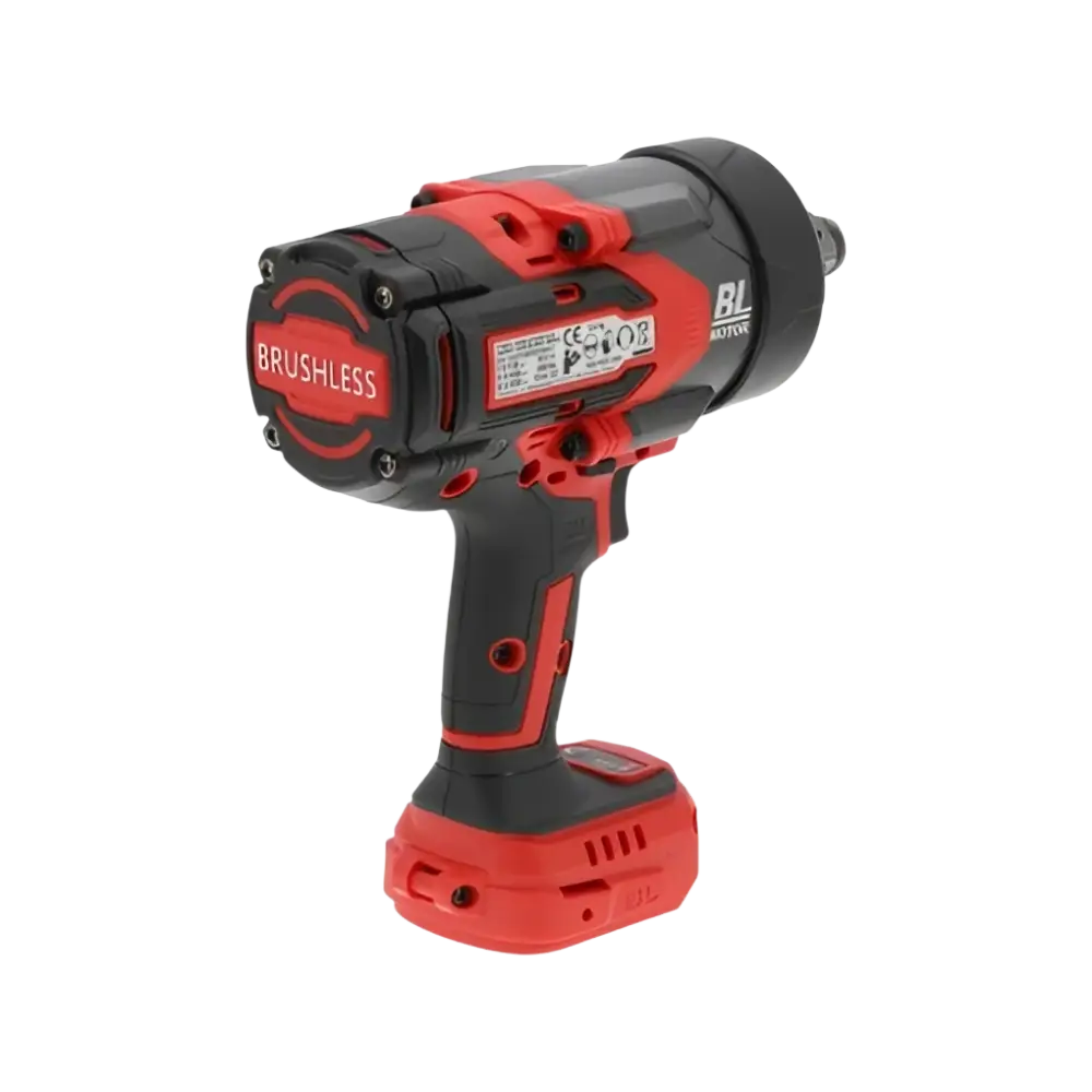 Red and black brushless akkumutteriväännin 18v 2400nm runko with sleek ergonomic design by yato