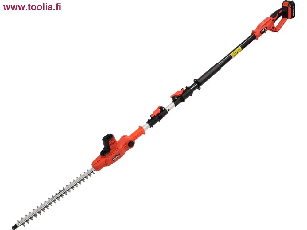 Yato Akkupensasleikkuri 18V pitkällä varrella runko|Yato Akkupensasleikkuri taitettuna|Yato Akkupensasleikkuri|Yato Akkupensasleikkuri taitettuna|Yato Akkupensasleikkuri viistossa|Yato Akkupensasleikkuri 18V pitkällä varrella runko myyntipakkaus