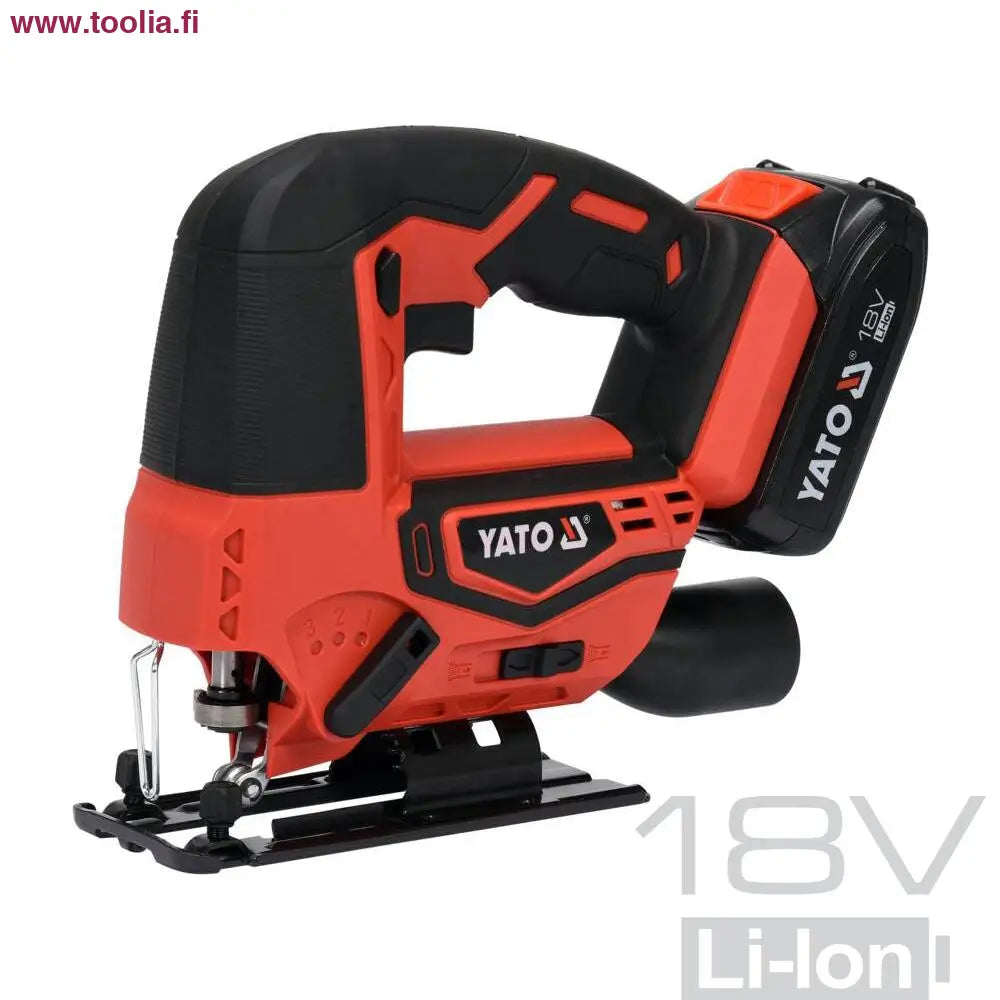 Yato Akkupistosaha 18V + 2 Ah akku ja laturi sarja|Yato Akkupistosaha 18V + 2 Ah akku ja laturi sarja myyntipakkaus|Yato Akkupistosaha 18V + 2 Ah akku ja laturi sarja ohjuri|Yato Akkupistosaha 18V + 2 Ah akku ja laturi sarja pohja|Yato Akkupistosaha 18V + 2 Ah akku ja laturi sarja päältä|Yato Akkupistosaha 18V + 2 Ah akku ja laturi sarja sisältö