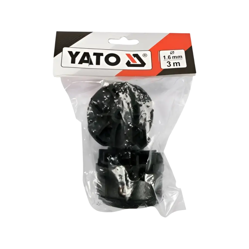 Black plastic yato 1.6 mm diameter cable ties in clear bag with red and white branding for yato akkutrimmeri 18v
