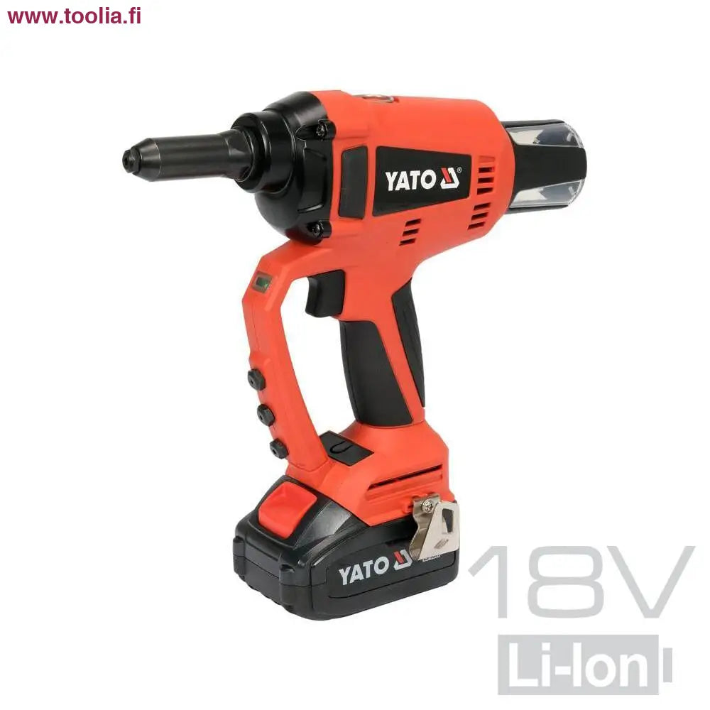 Yato Akkuvetoniittikone 18V +    3 AH akku ja laturi sarja|Yato Akkuvetoniittikone 18V + 3 AH akku sivulta|Yato Akkuvetoniittikone 18V + 3 AH akku sivulta|Yato Akkuvetoniittikone 18V + 3 AH akku kärjet|Yato Akkuvetoniittikone 18V + 3 AH akku paketissa
