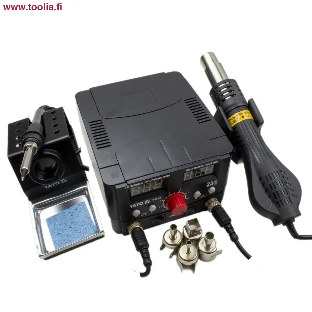 Yato Digitaalinen juotos- ja kuumapuhallinasema 100-480C||||
